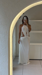 Vestido Largo Plisado
