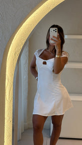 Vestido manga encaje