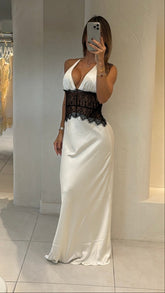 Vestido Seda Encaje Eve