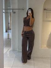 Conjunto Jean Desgaste Marrón