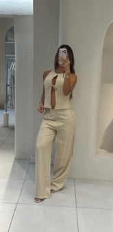 Conjunto Camisa Beige Ang