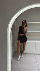 Conjunto Falda Short Negro