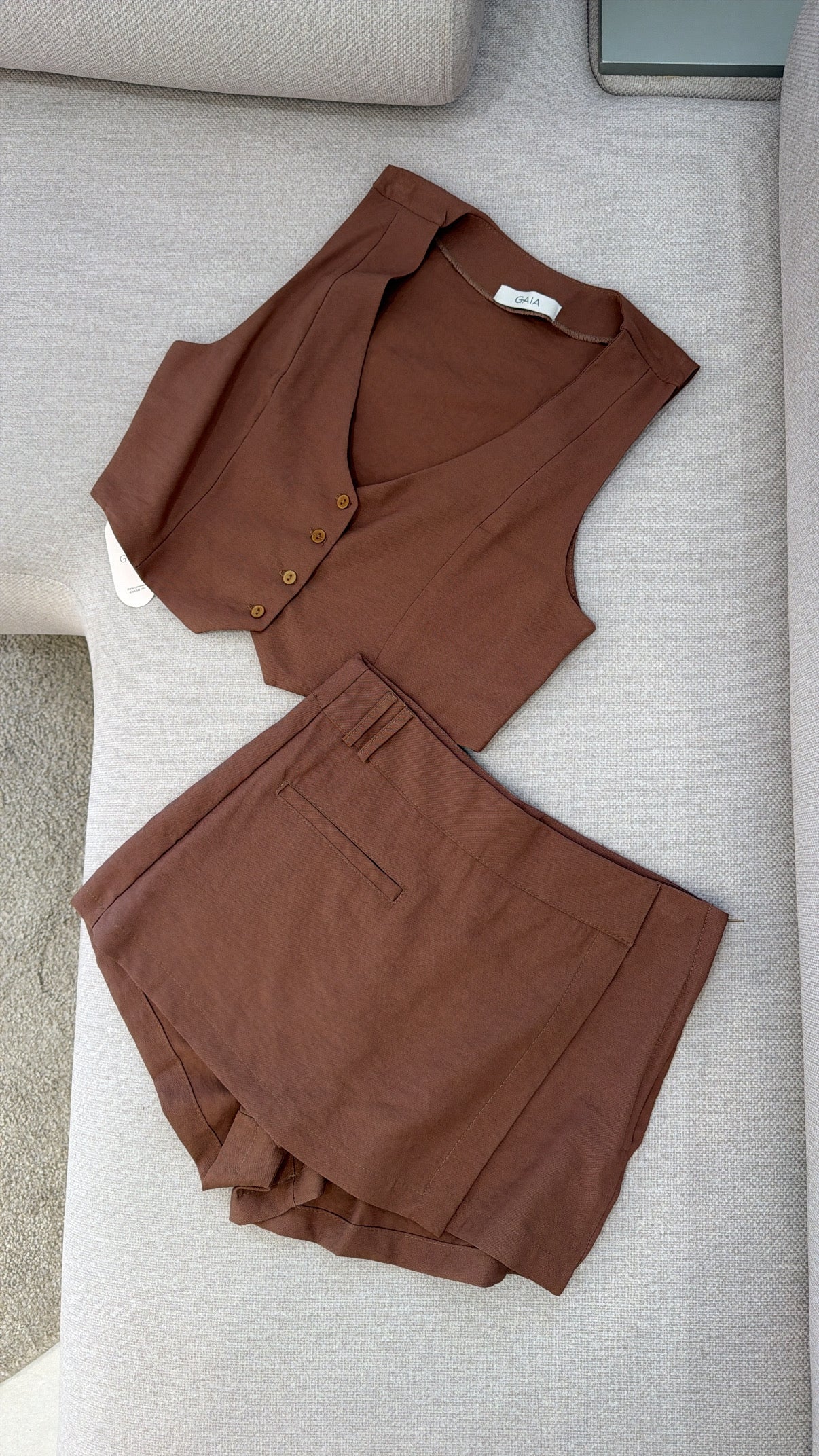 Conjunto Falda Short Café