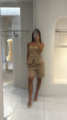 Conjunto Bermuda Akk Camel