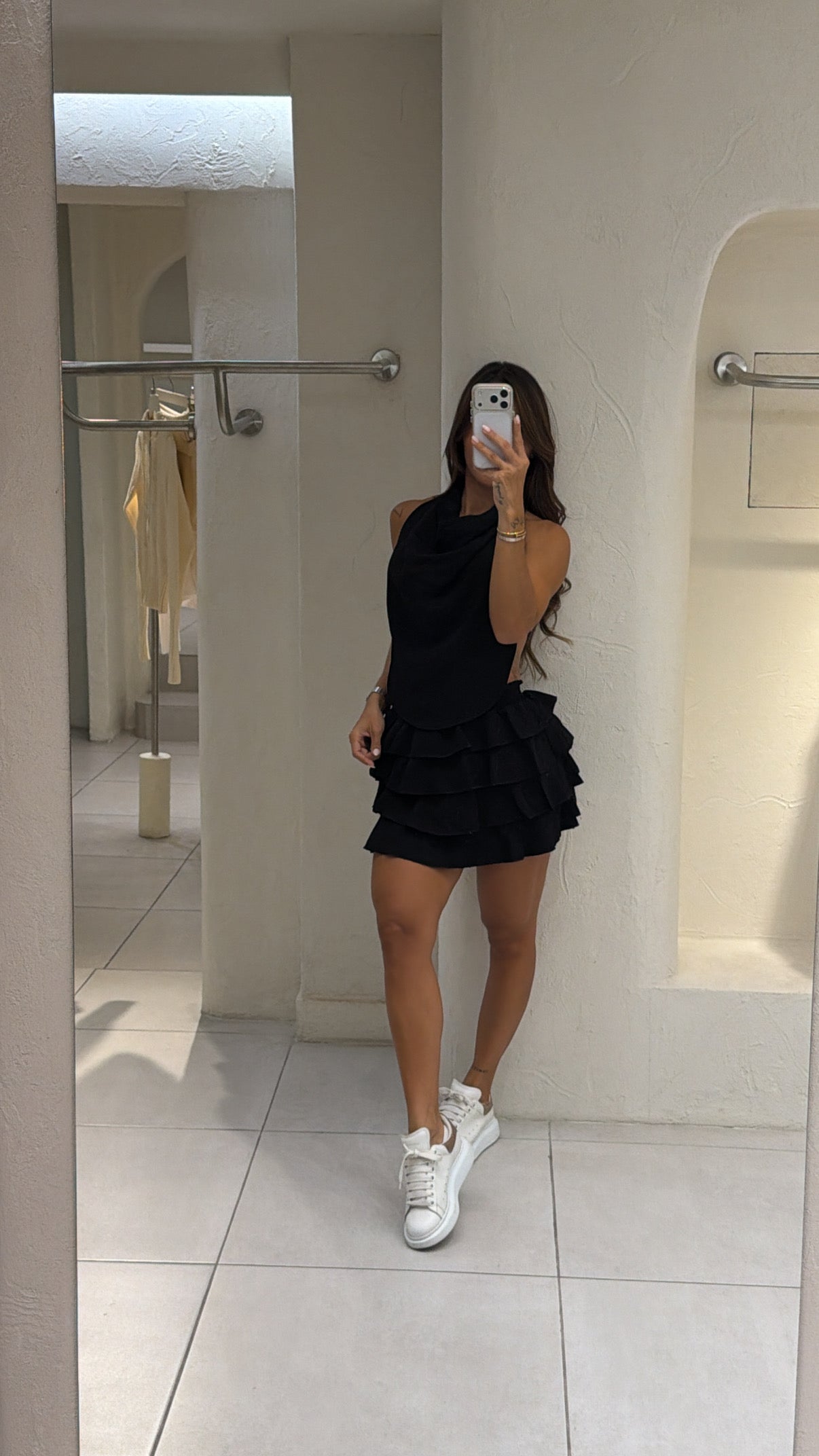 Conjunto Falda Pañoleta Negro
