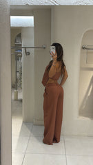 Conjunto Pantalón Strapless Chocolate