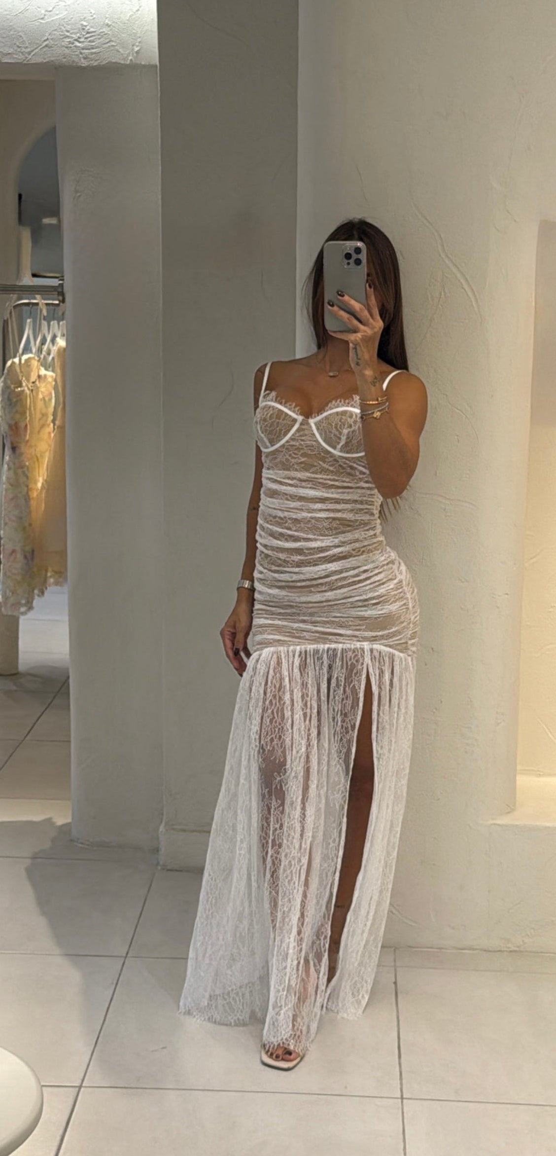 Vestido Encaje Blanco Lux