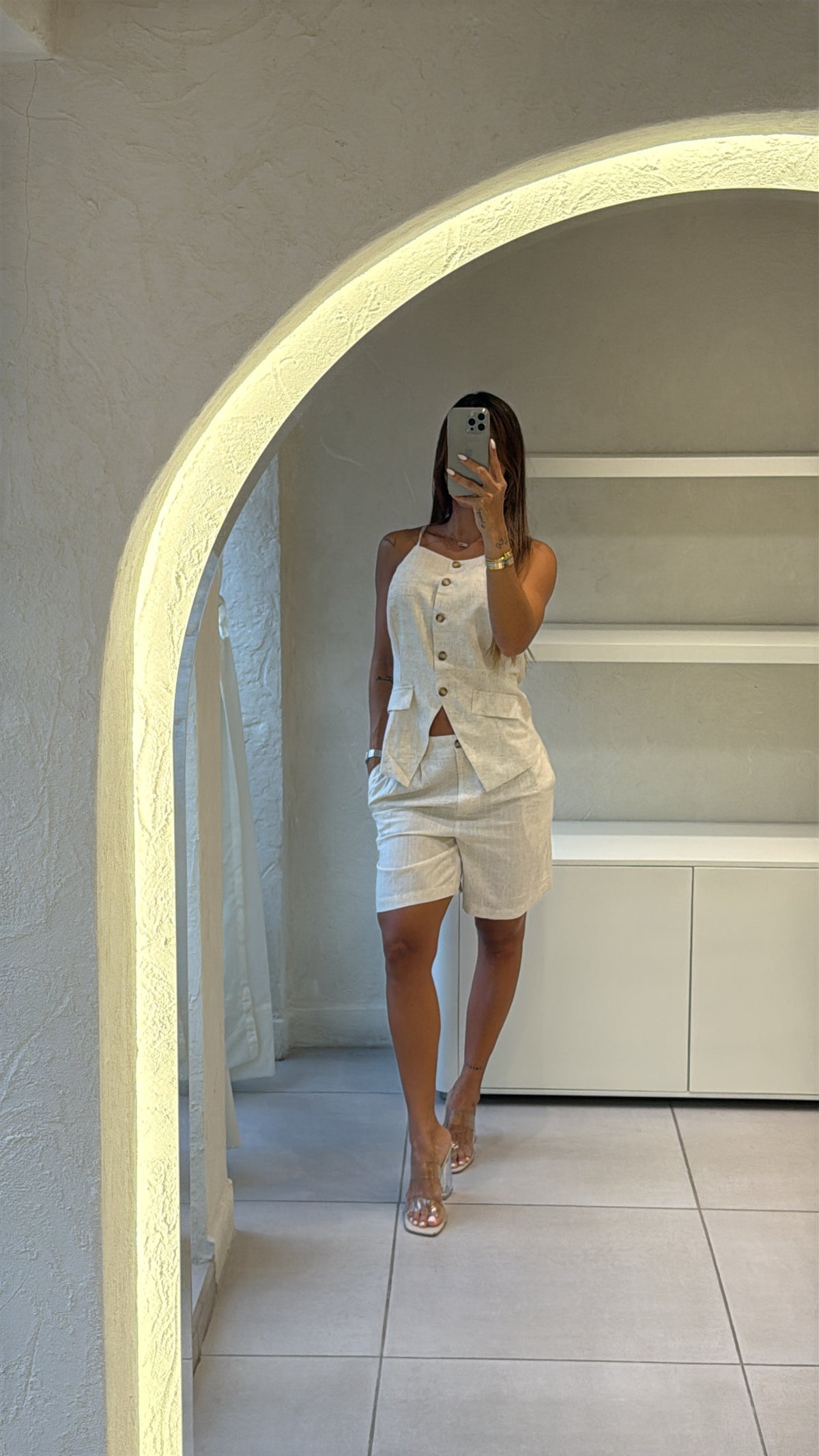 Conjunto Bermuda Lino