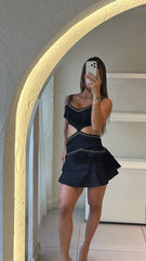 Vestido Fleco Negro
