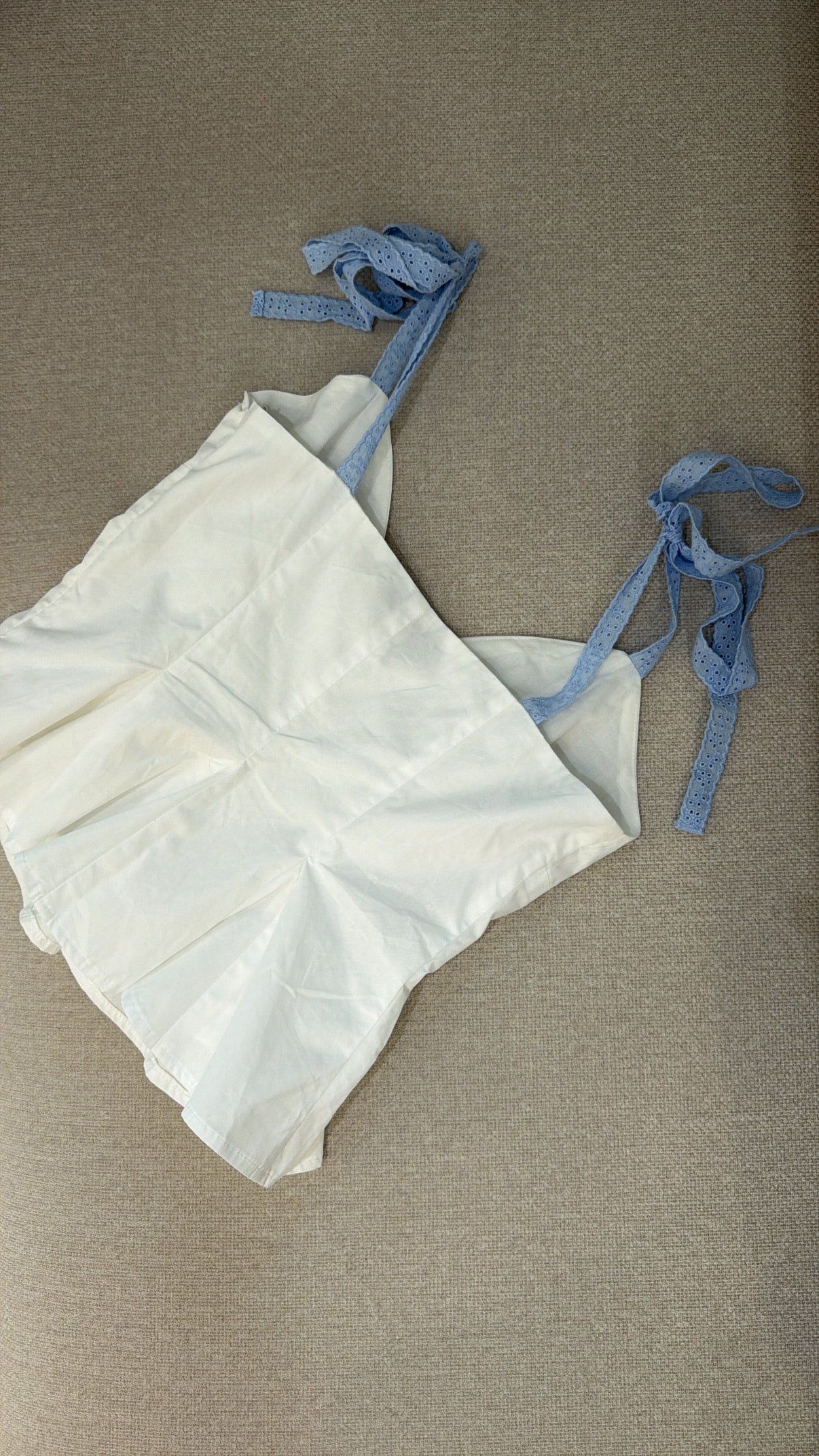 Top Blanco Azul