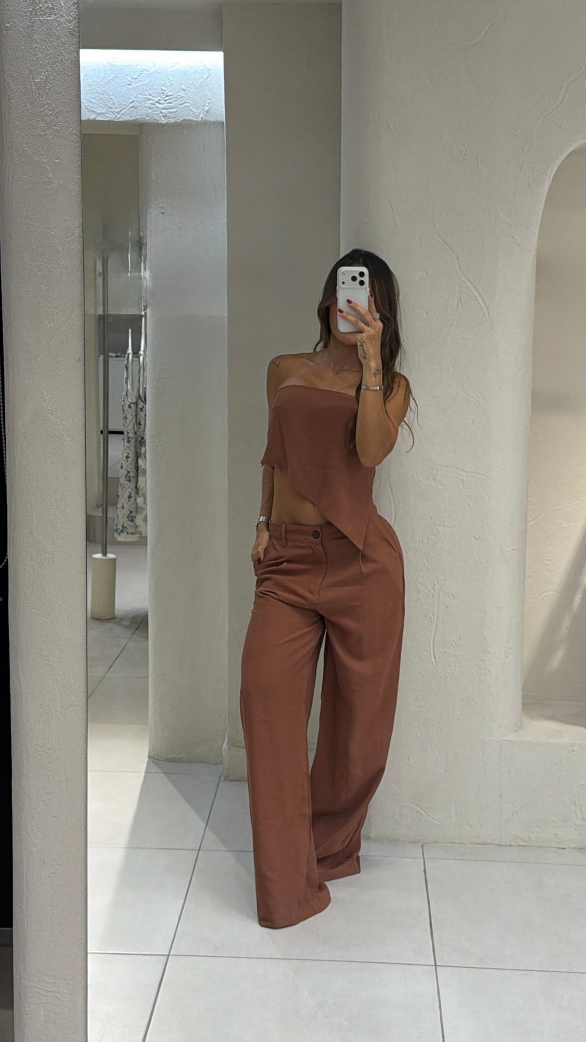 Conjunto Pantalón Strapless Chocolate