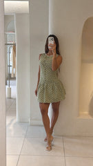 Vestido Verde Flores