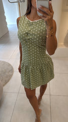 Vestido Verde Flores