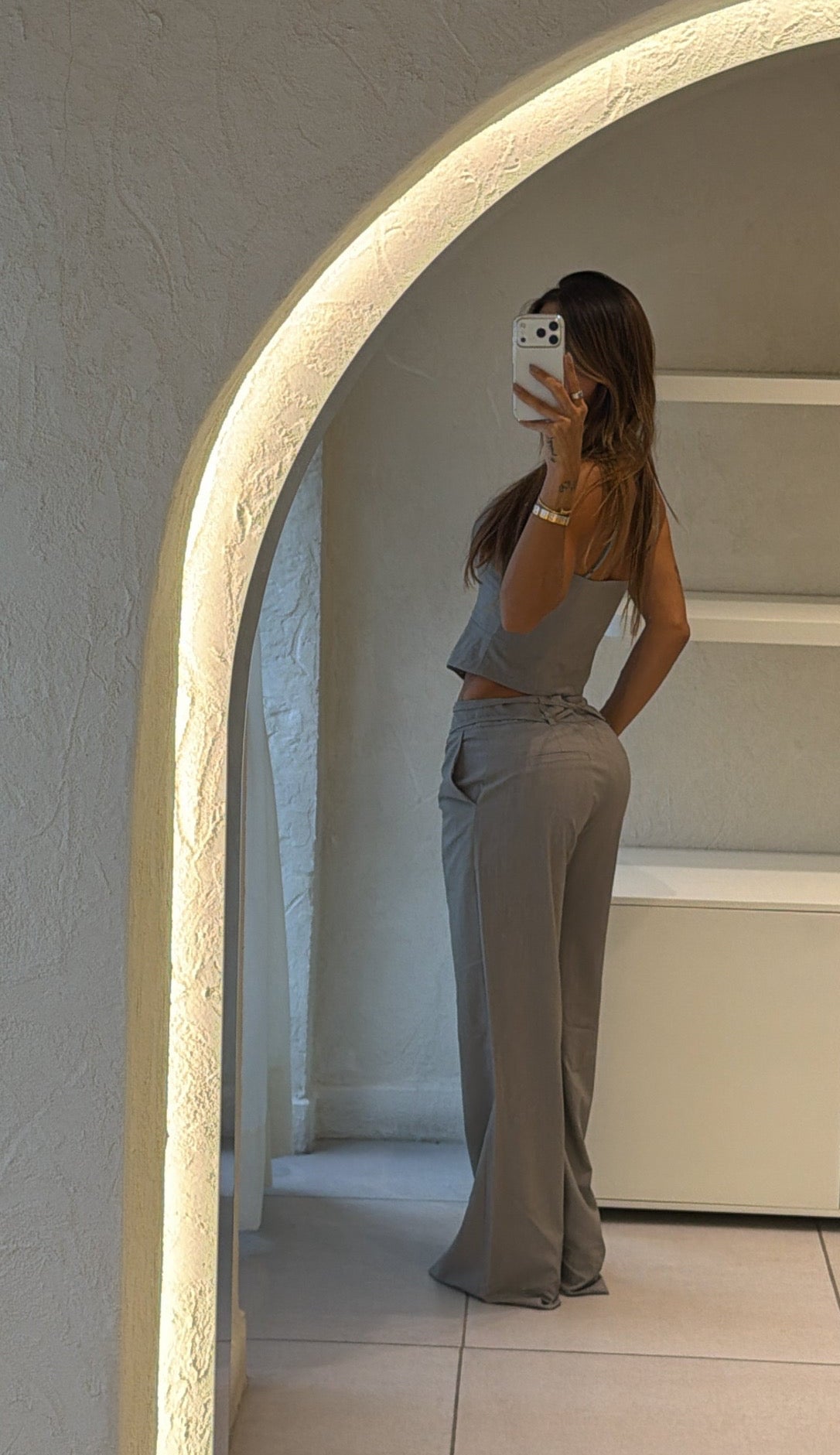 Conjunto Gris Largo