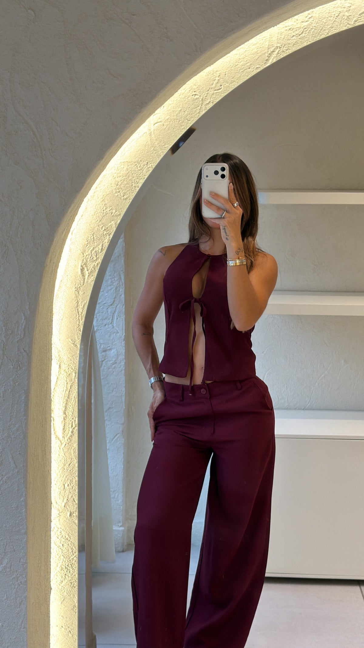 Conjunto Camisa Vino Ang