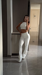 Conjunto Iconic Camisa Bota Ancha Blanco