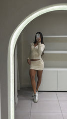 Conjunto Buzo Crema