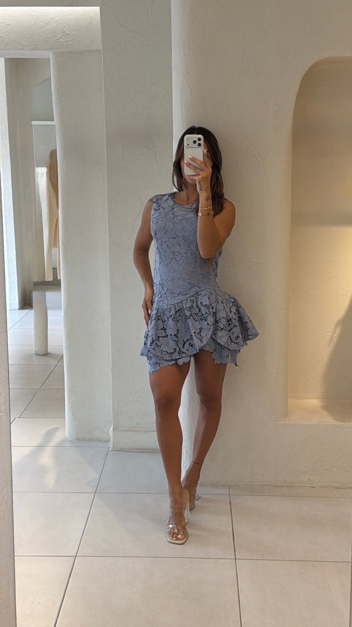 Vestido Azul Tejido