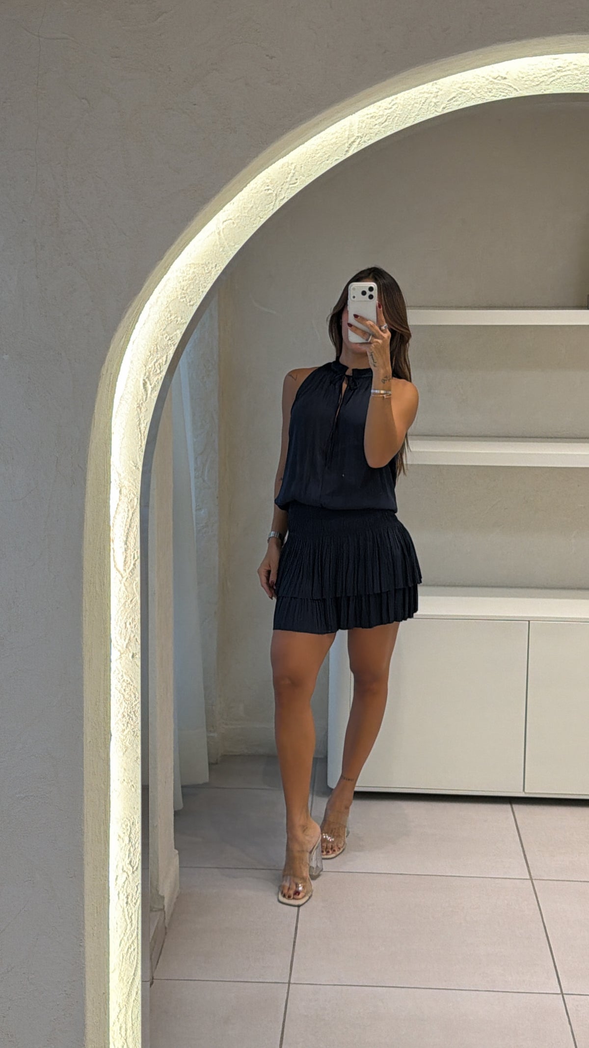 Vestido Navy Plisado
