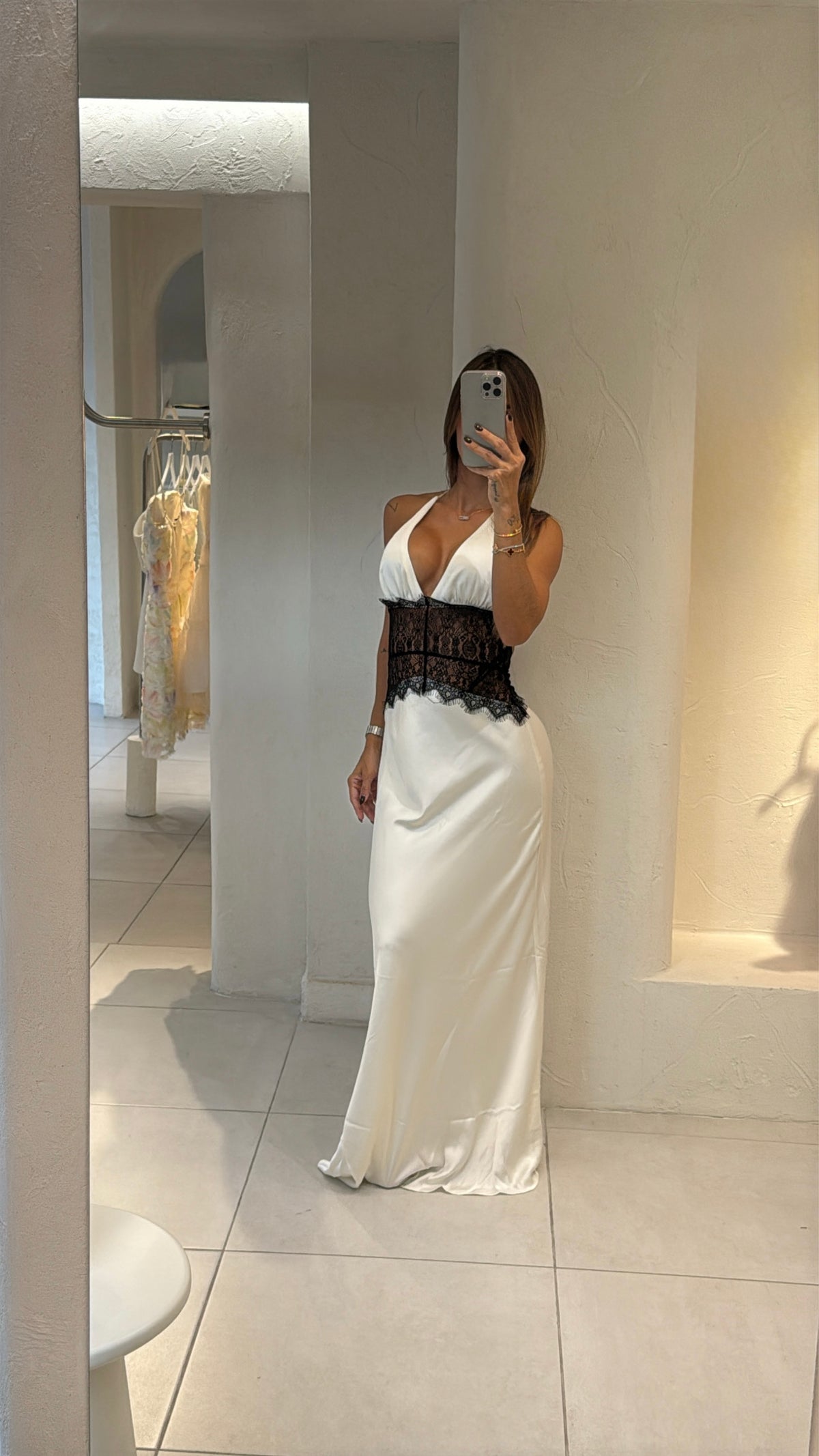 Vestido Seda Encaje Eve