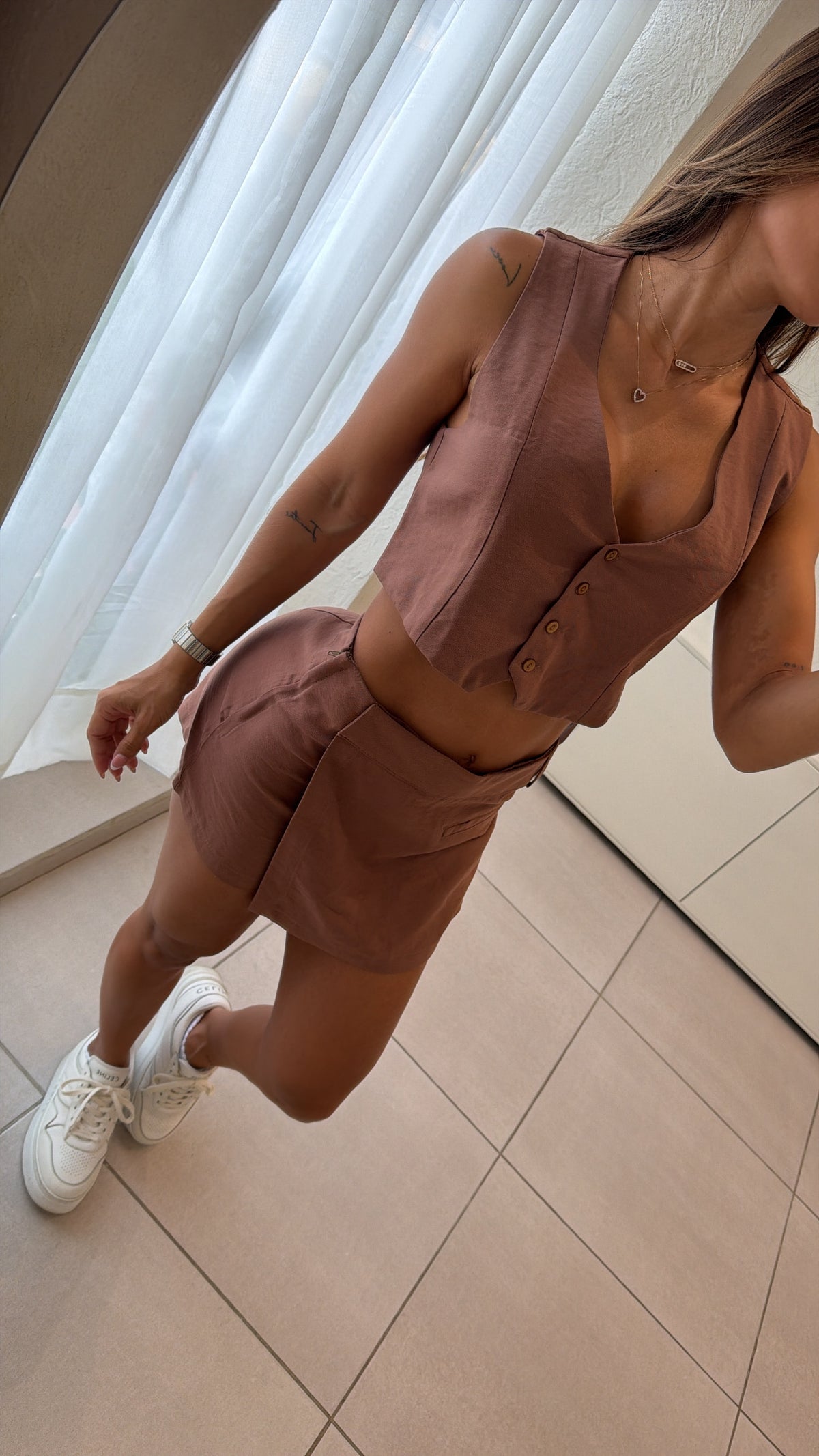 Conjunto Falda Short Café