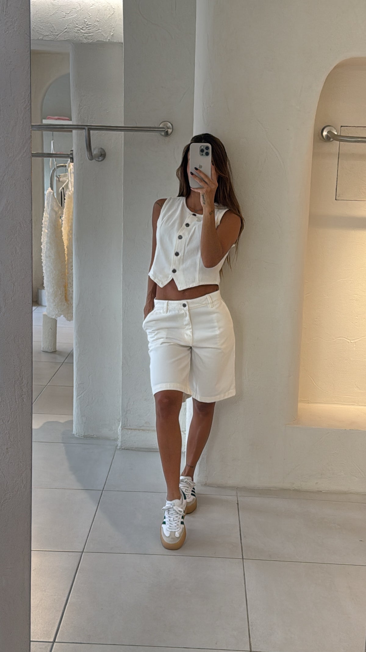 Conjunto Bermuda Top Blanco