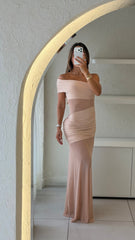 Vestido Largo Beige C